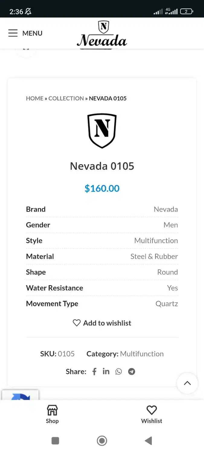 ساعت اورجینال nevada|ساعت|کرمانشاه, |دیوار