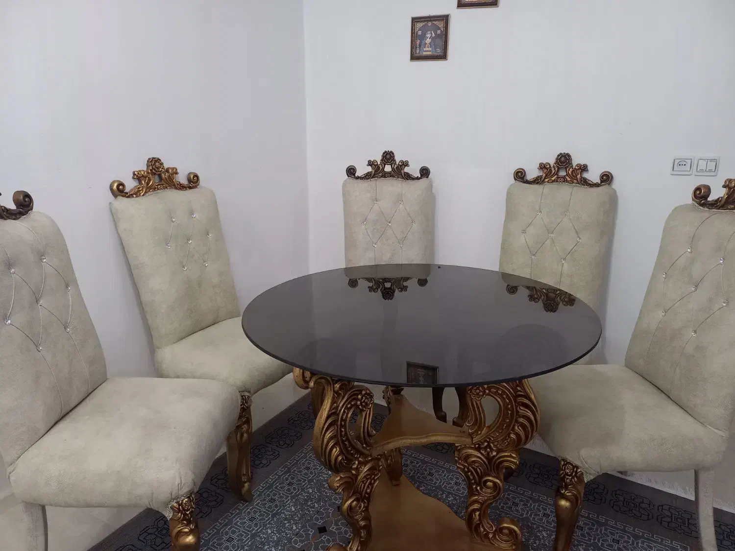 نهارخوری مدل سلطنتی ۶ نفره|میز و صندلی غذاخوری|شوش, |دیوار