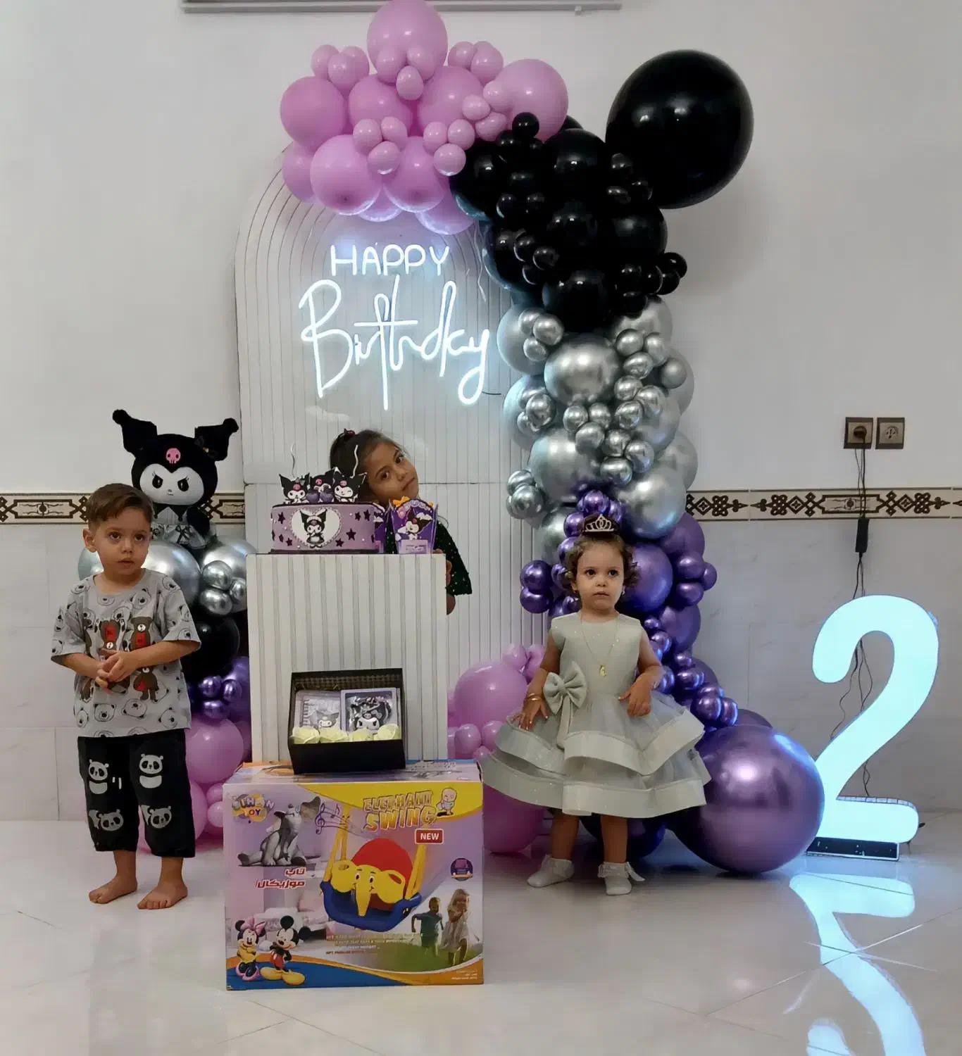 دکور تولد بادکنک آرایی و لوازم تولد رنگین کمان|اسباببازی|اراک, |دیوار