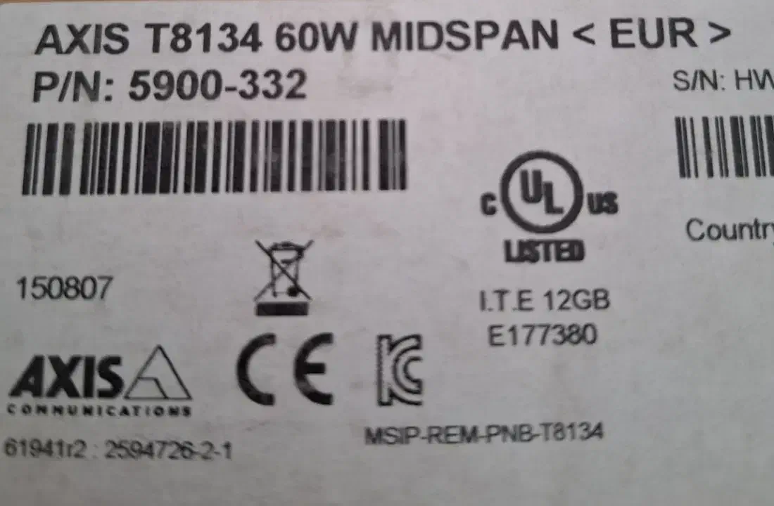 پی او ای  Axis T8134 60 Watt میداسپن|مودم و تجهیزات شبکه|اصفهان, کوی امیریه|دیوار
