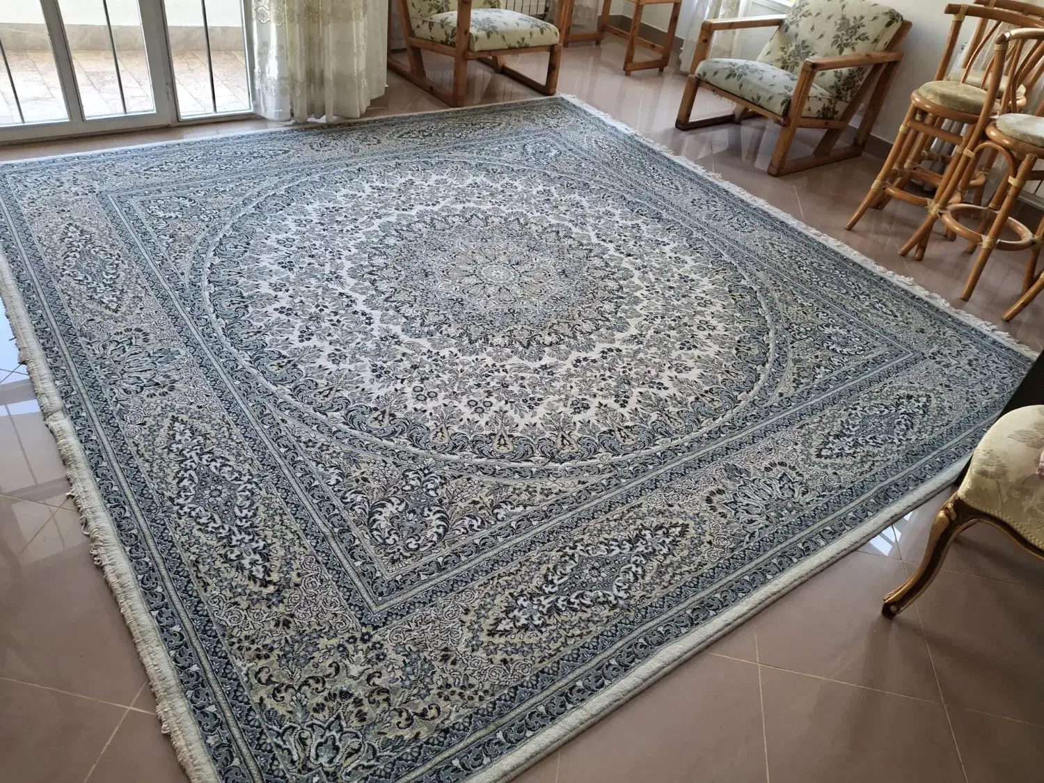 فرش مربع 9 متری ستاره کویر یزد|فرش|کرج, جهانشهر|دیوار