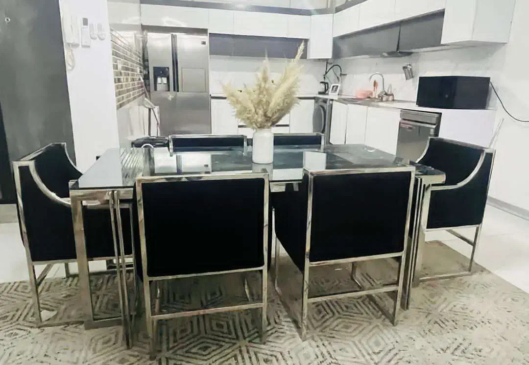 میزناهارخوری استیل|میز و صندلی غذاخوری|مرودشت, بیست متری بیمارستان|دیوار