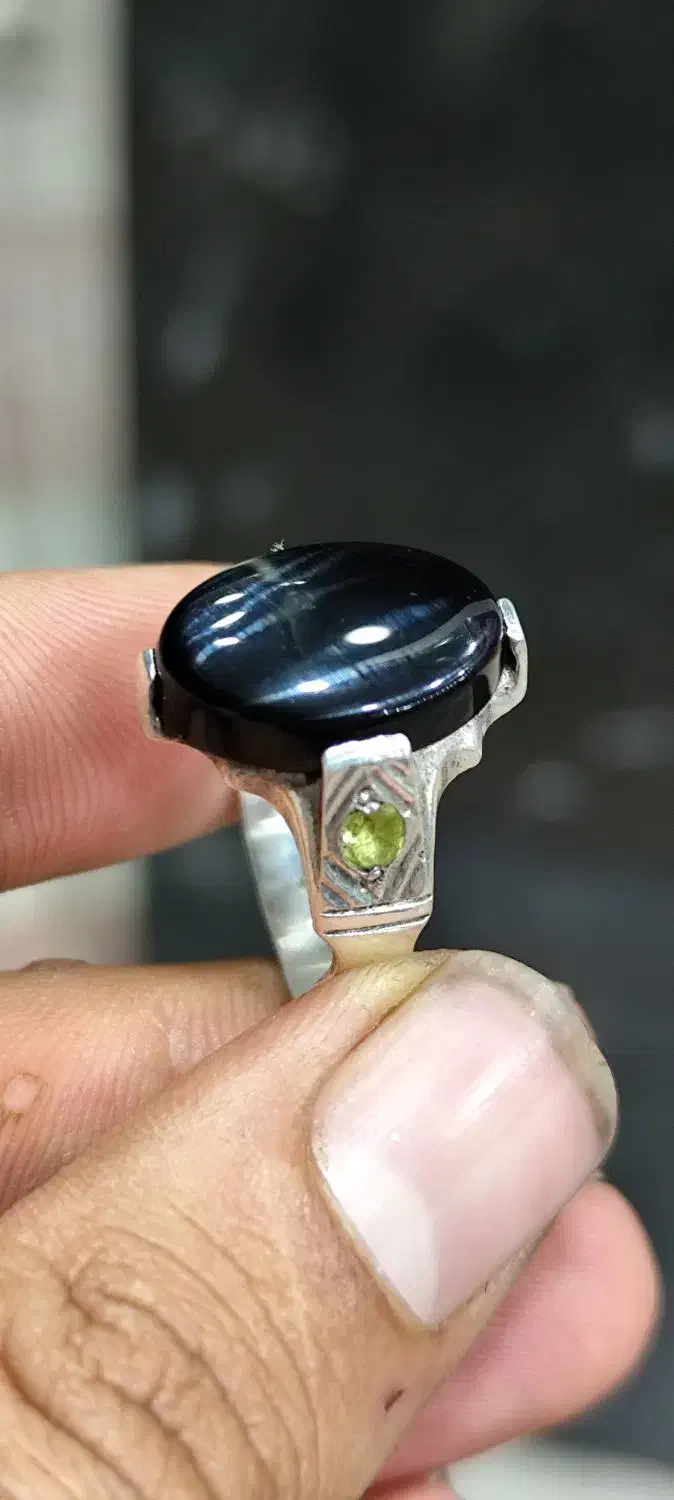 انگشتر نقره دستساز عقیق سیاه(اونیکس)|جواهرات|اصفهان, شفق|دیوار