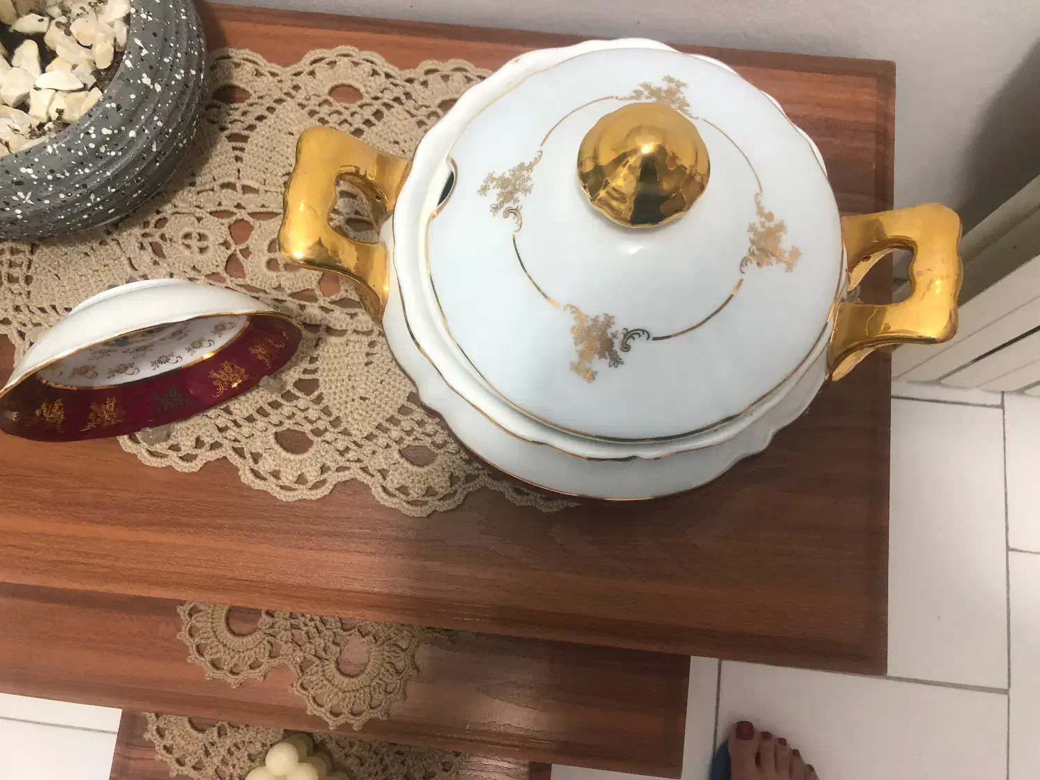 ظرف سوپ خوری عتیقه امریکایی اورجینال|کلکسیون اشیاء عتیقه|ساری, |دیوار