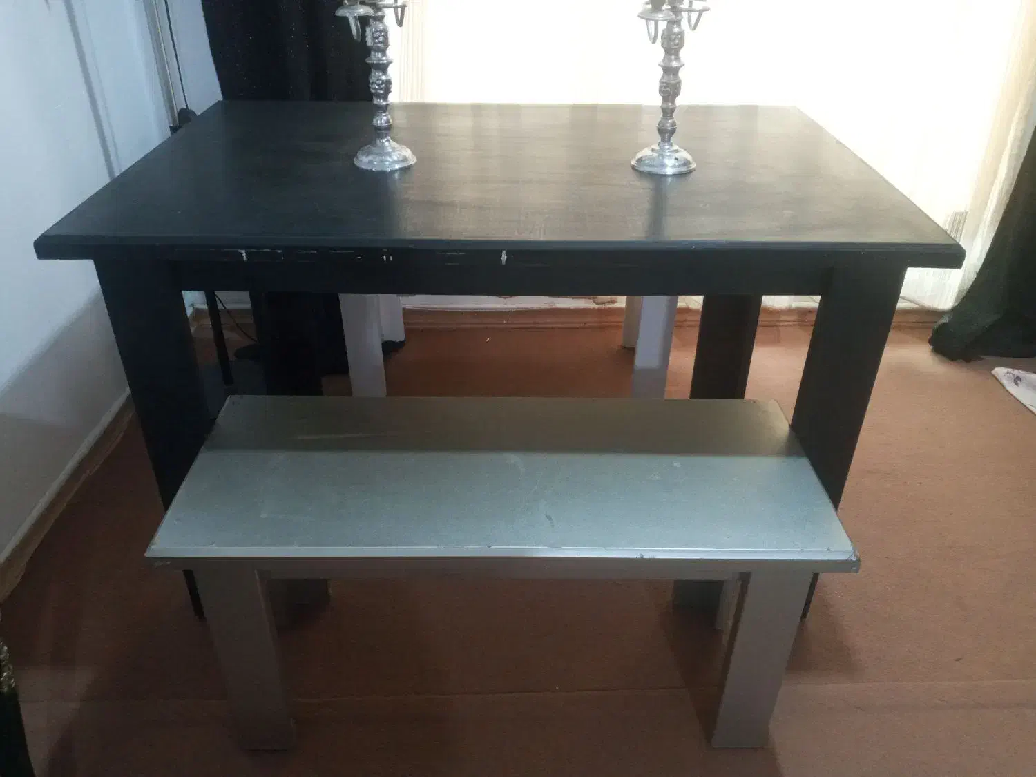 میزنهارخوری باصندلی های نیمکتی|میز و صندلی غذاخوری|آمل, |دیوار