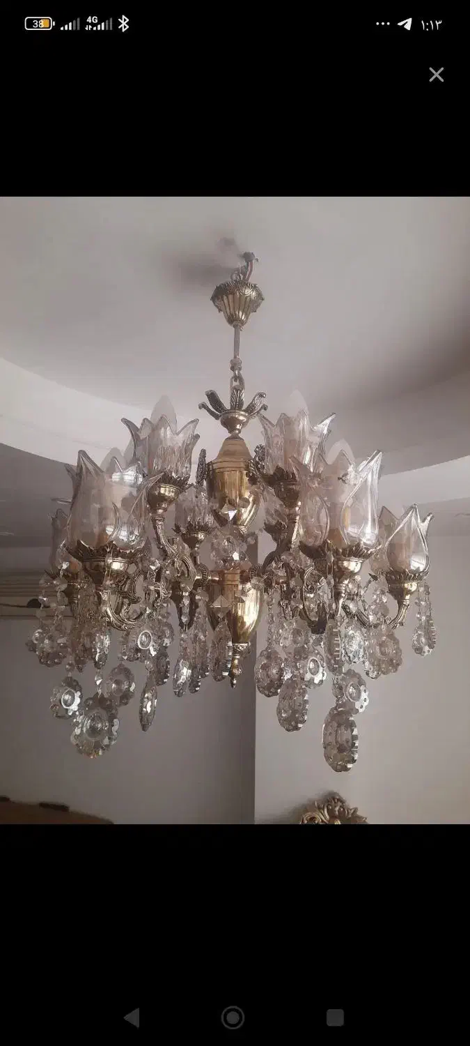 فروش لوستر برنزی وخریدار|لوستر و چراغ آویز|فردیس, قریشی|دیوار