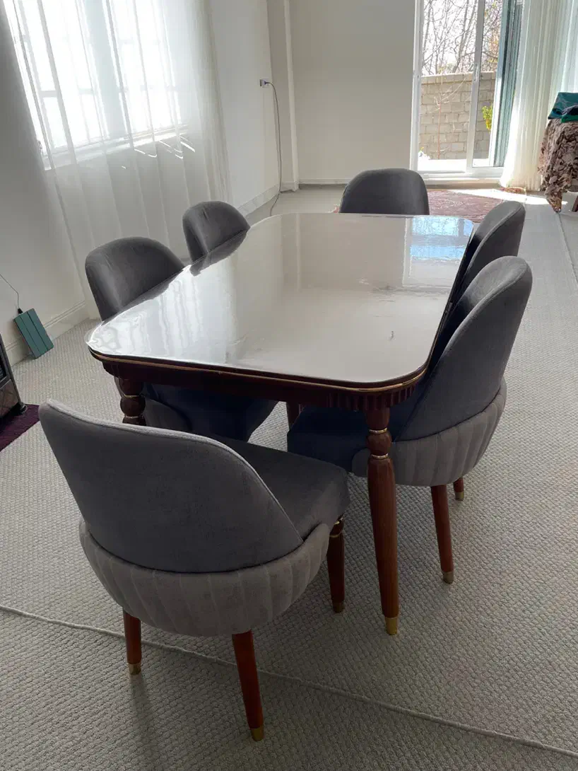 میز نهارخوری شش نفره|میز و صندلی غذاخوری|کیار, |دیوار