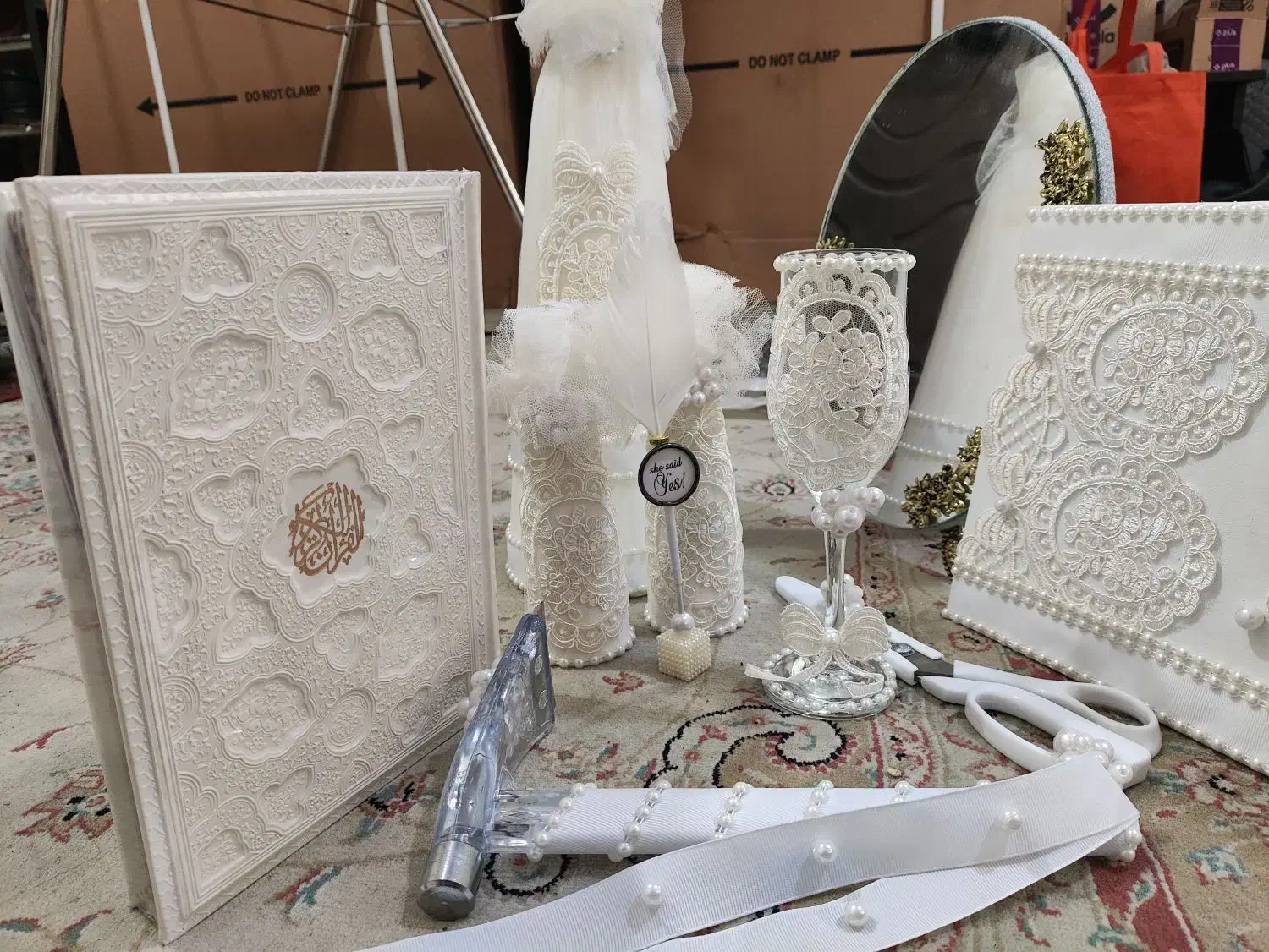 ست بله برون و عقد مرواریدی|زیورآلات و اکسسوری|بومهن, |دیوار