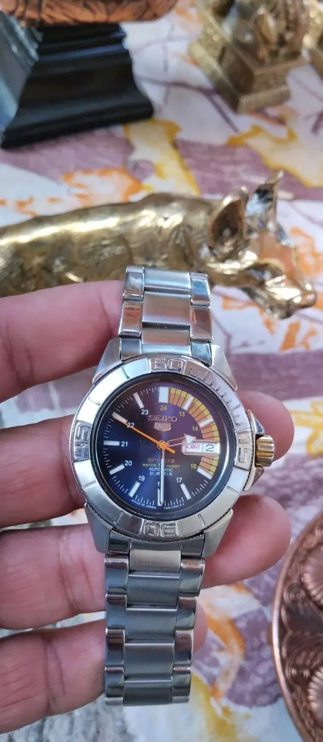 ساعت مچی آنتیک اتوماتیک سیکو 5 صفحه پرچمی پشت ای|ساعت|سرشیو, |دیوار