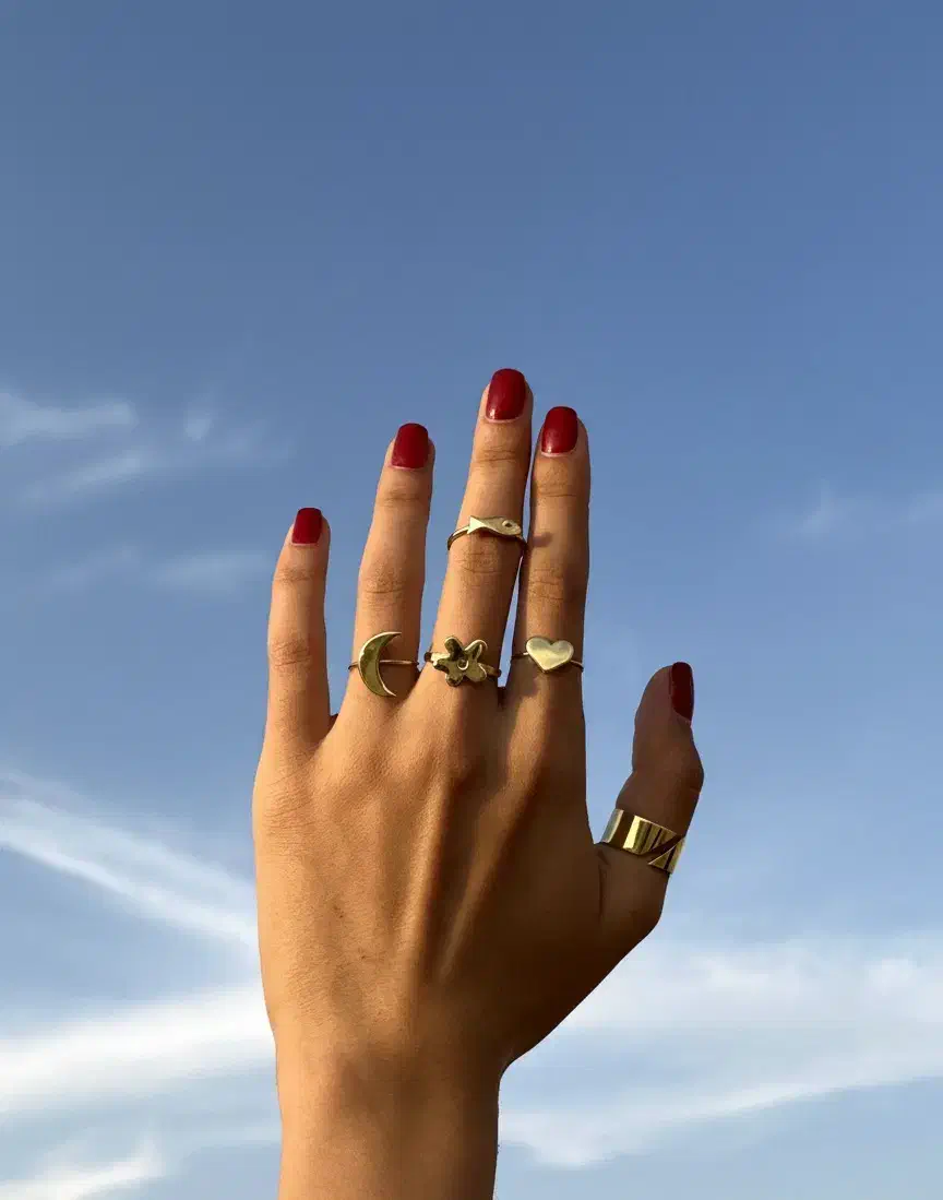 انگشتر دستساز دخترونه برنجی|جواهرات|نیشابور, دارایی|دیوار