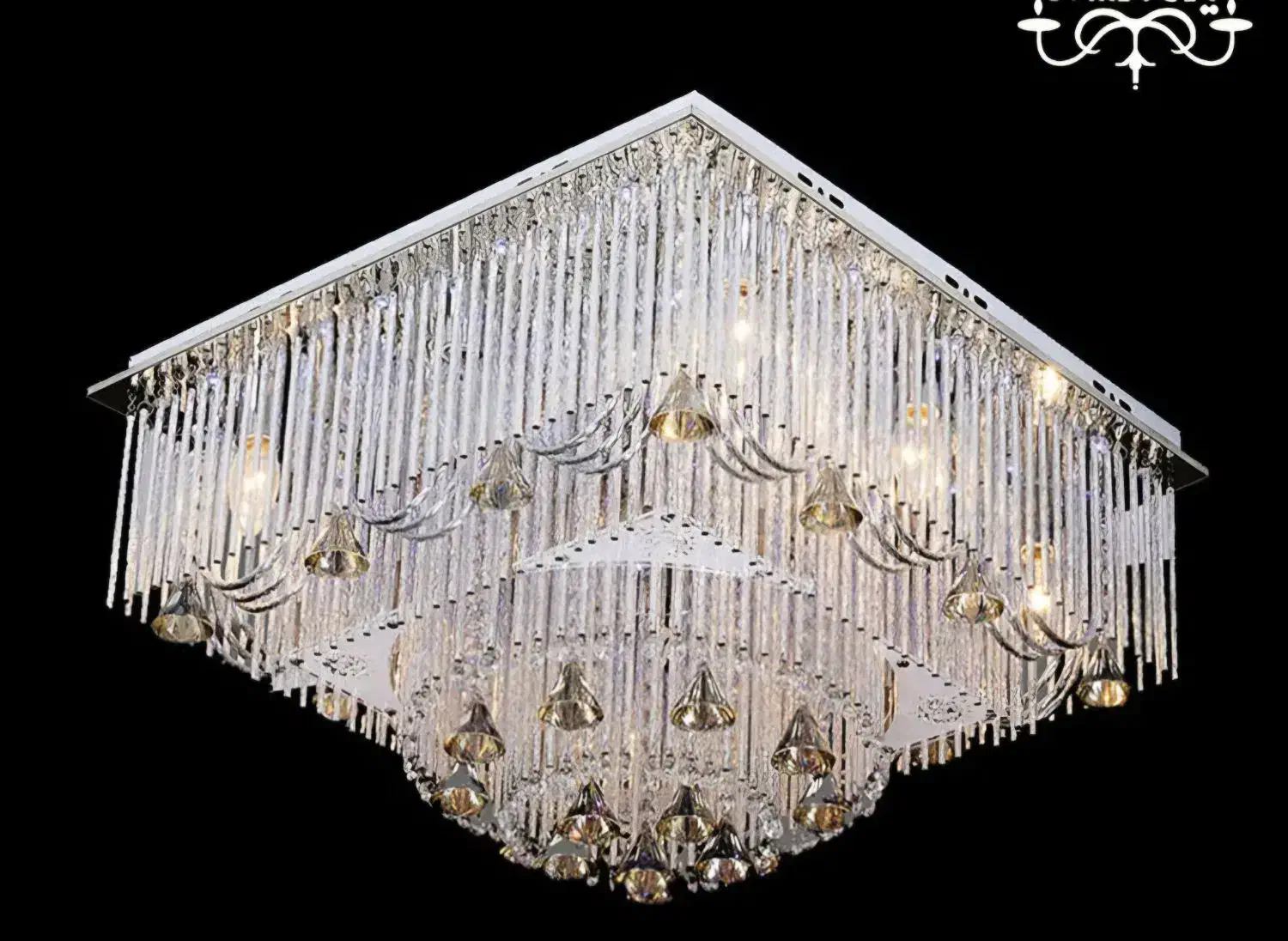 لوستر  ال ای دی کنترلی همراه با رقص نور|لوستر و چراغ آویز|اصفهان, بهارستان|دیوار