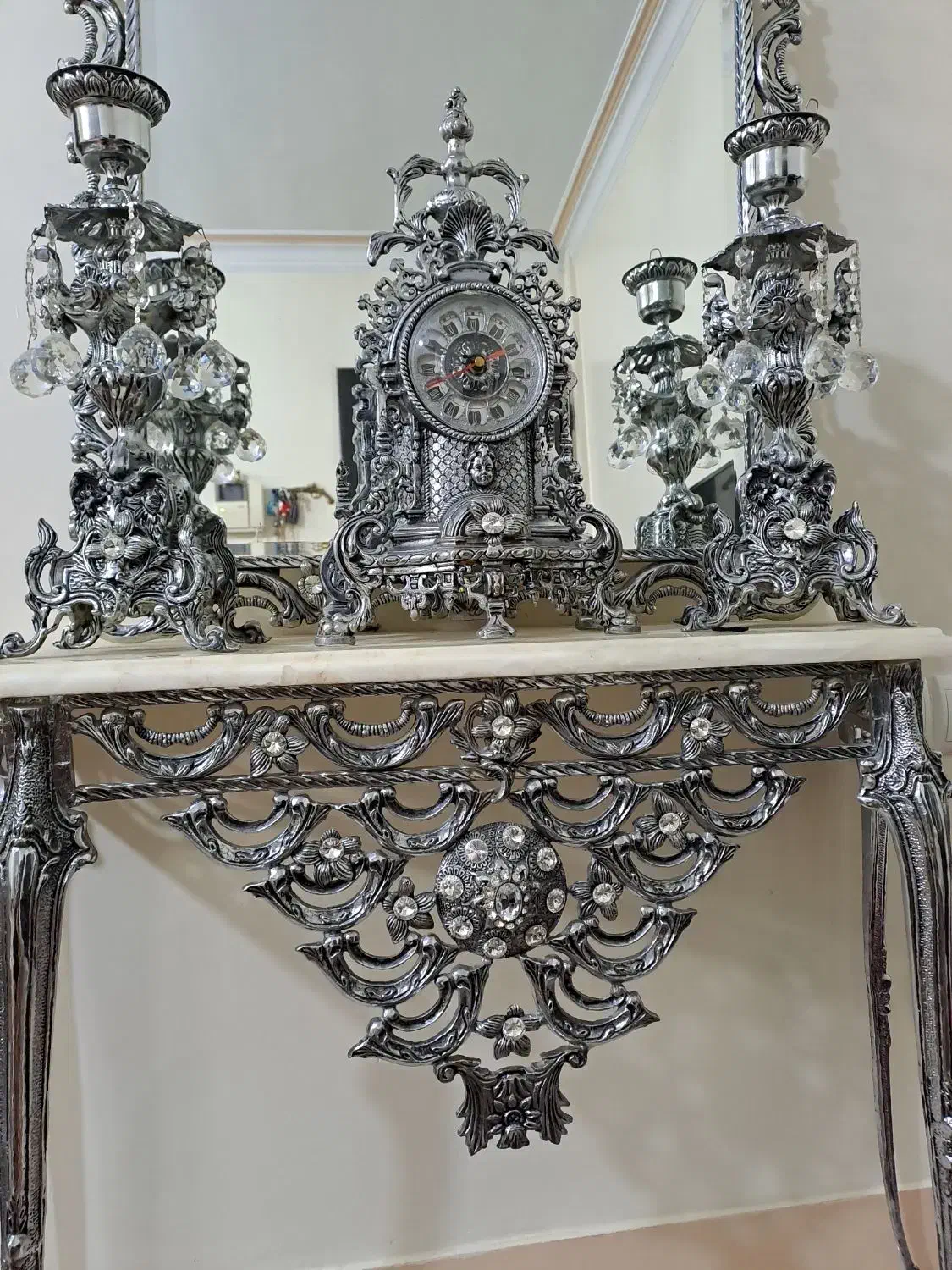 آیینه و شمعدان برنج|آینه|تهران, شهرک رضویه|دیوار