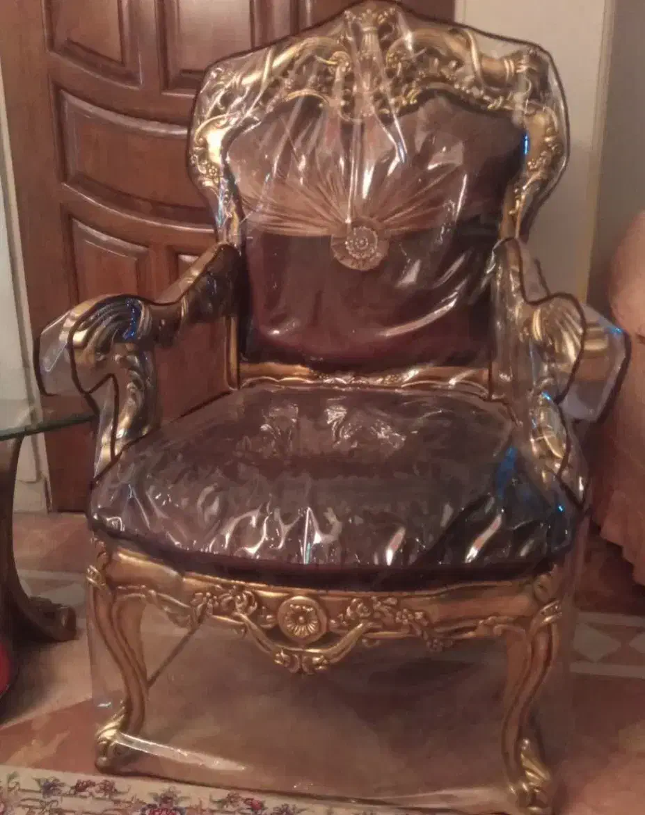 کاور مبل طلقی سلطنتی 9 نفره سالم تمیز|مبلمان خانگی و میز عسلی|شهرضا, |دیوار