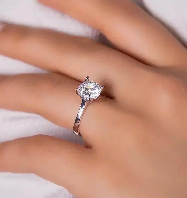 انگشتر جواهر تمام نقره مدل تکتاش ناز ترک عین طلا|بدلیجات|تبریز, |دیوار