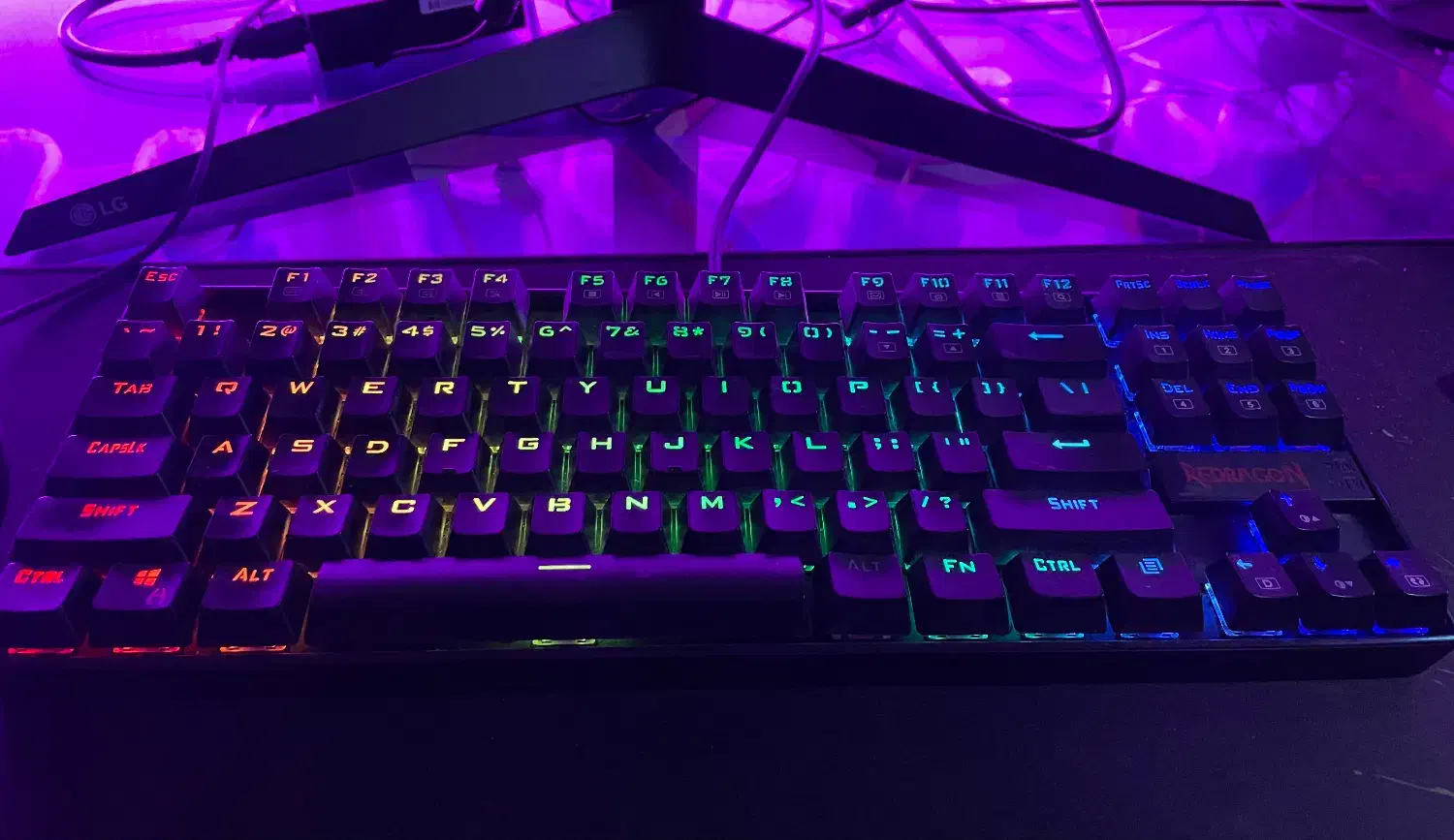 کیبورد ردراگون RGB|قطعات و لوازم جانبی رایانه|سمنان, |دیوار