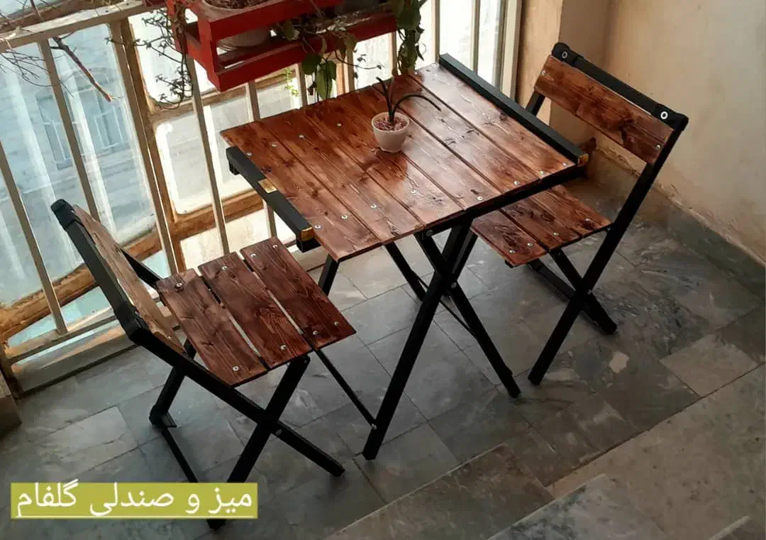 میز و صندلی چوبی فلزی تاشو|میز و صندلی غذاخوری|تهران, شهرک چیتگر|دیوار