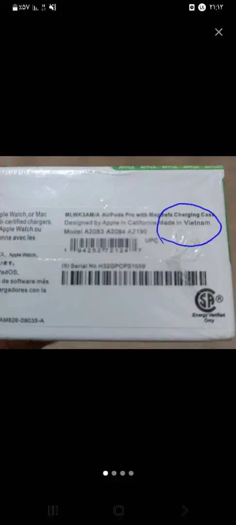 فروش ویژه هدفون اپل ساخت ویتنام AirPods Pro آکبند|لوازم جانبی موبایل و تبلت|کرمانشاه, |دیوار