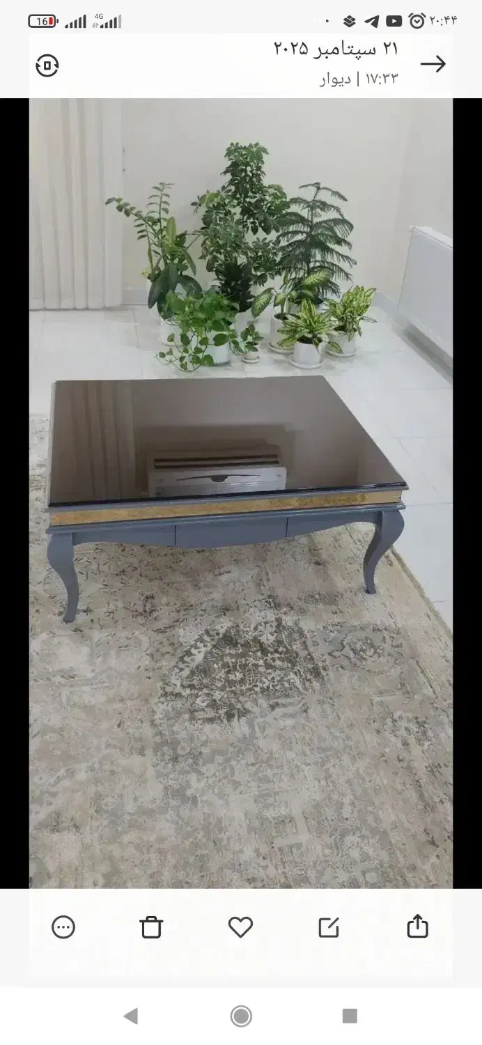 جلومبلی با سه تا عسلی نو|مبلمان خانگی و میز عسلی|محمدشهر, محمدشهر|دیوار