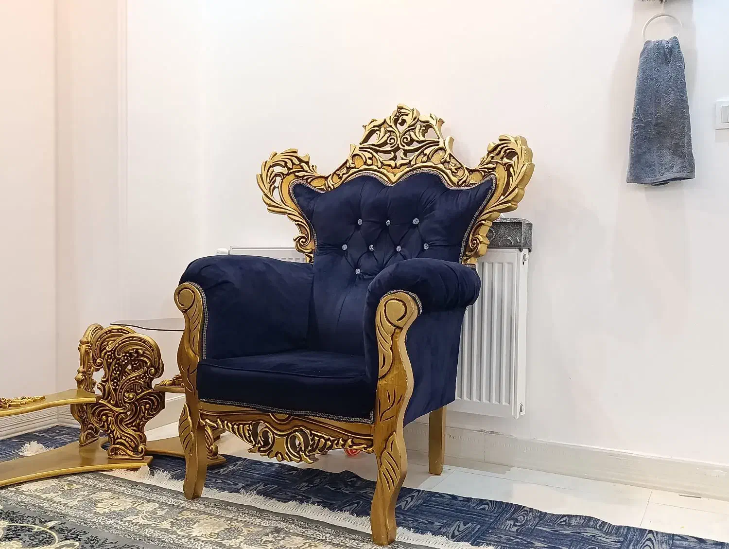 مبل هفت نفره و شال پرده|مبلمان خانگی و میز عسلی|ساوه, |دیوار