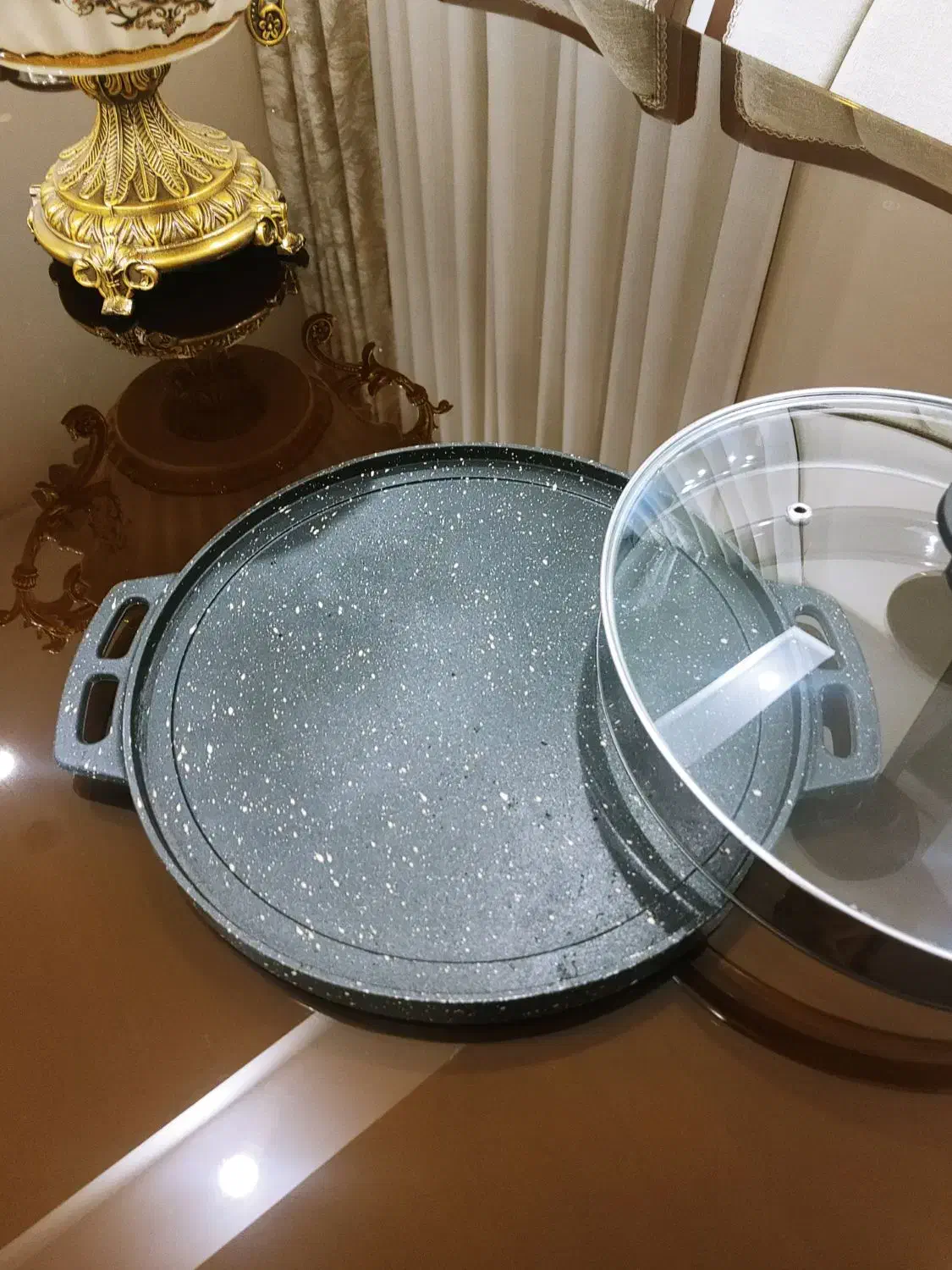 تابه گریل دوطرفه چدن با روکش گرانیت( برند MG)|ظروف پخت‌وپز|تهران, دروس|دیوار