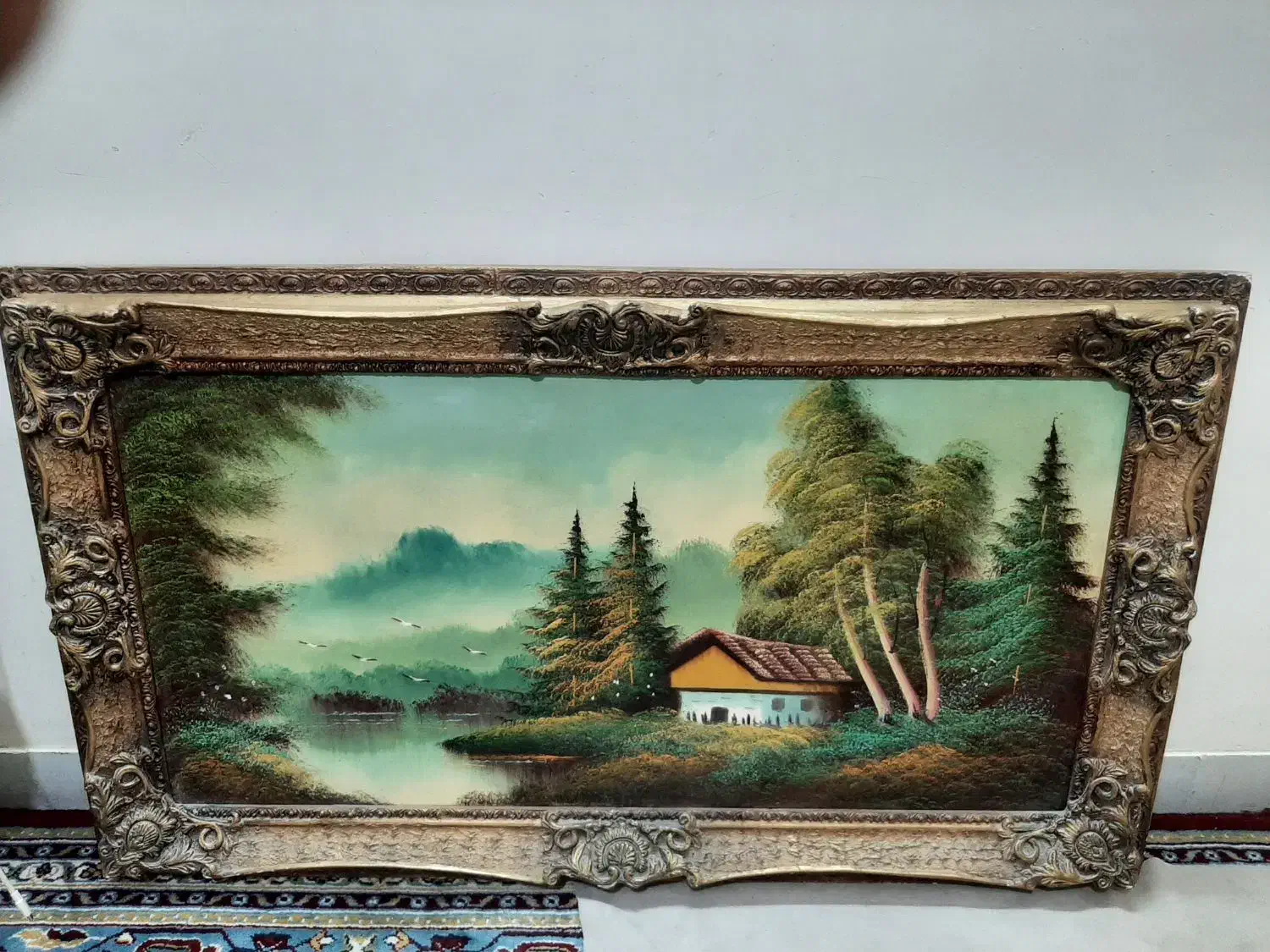 تابلو نقاشی کار دست منظره|تابلو، نقاشی، عکس|قم, دروازه چوبی|دیوار