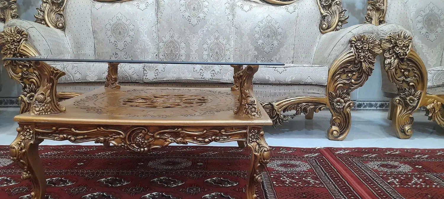 مبل نه نفره سلطنتی|مبلمان خانگی و میز عسلی|بهارستان, |دیوار