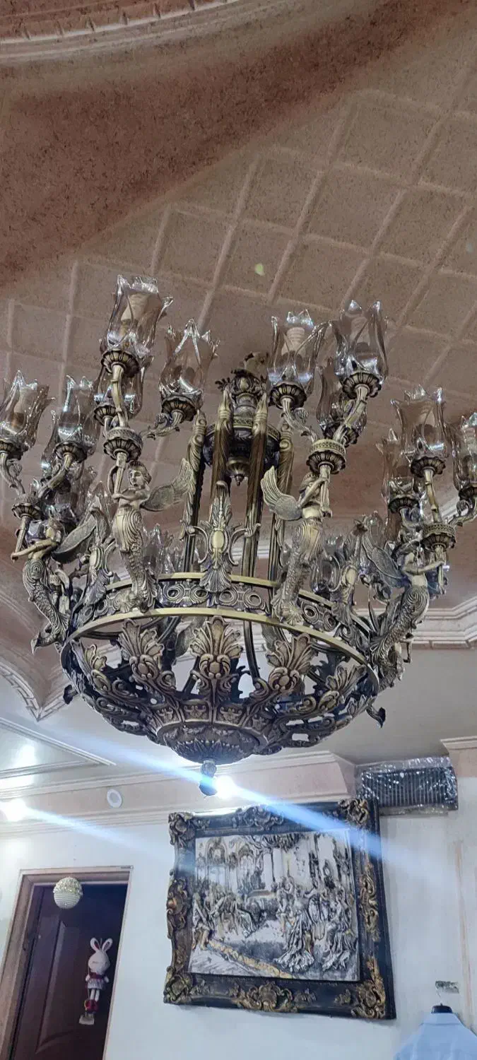 لوستر برنجی|لوستر و چراغ آویز|تهران, مقدم|دیوار