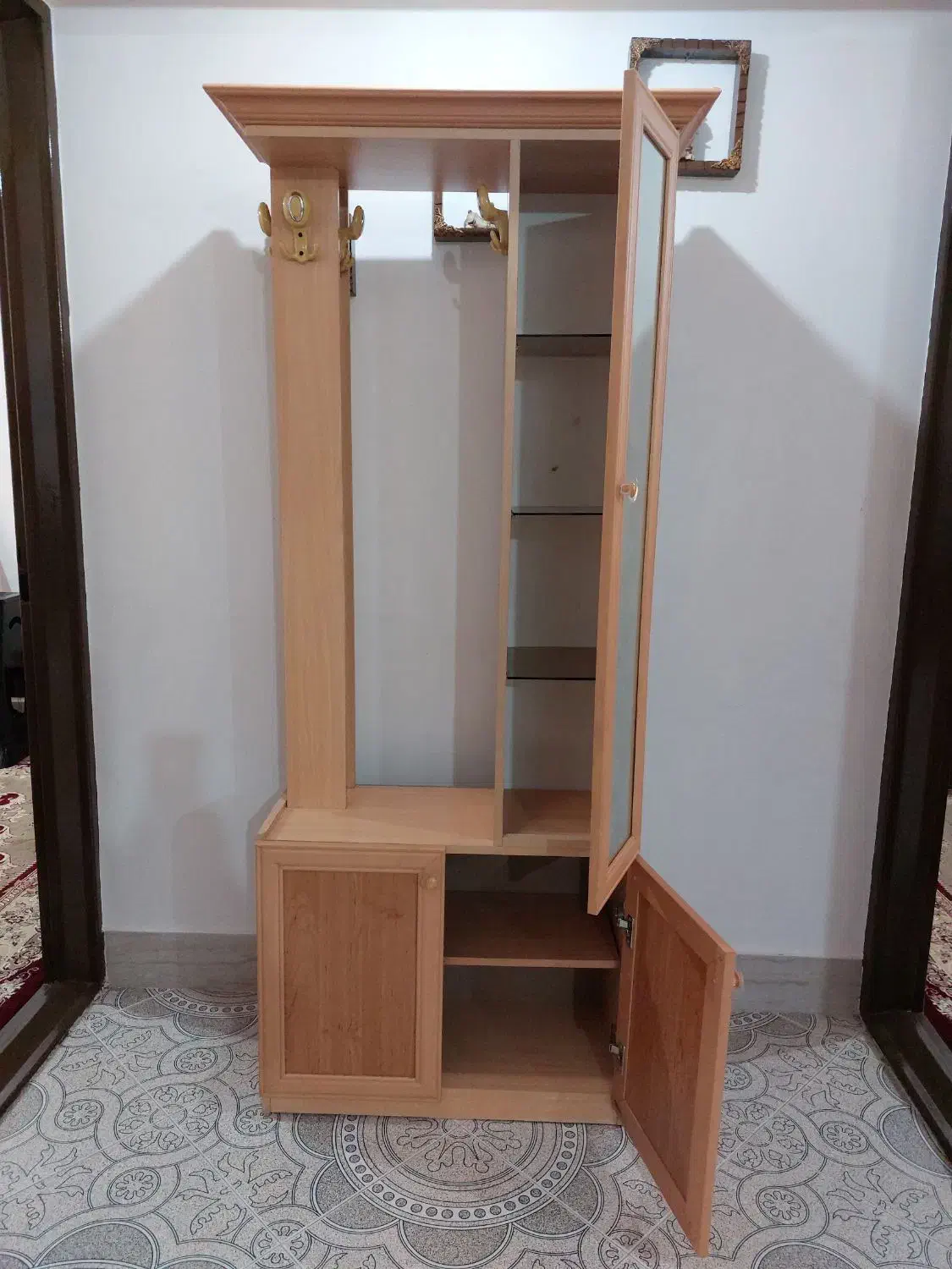 کمد جالباسی و جا کفشی|جاکفشی، کمد، دراور|اسفراین, |دیوار