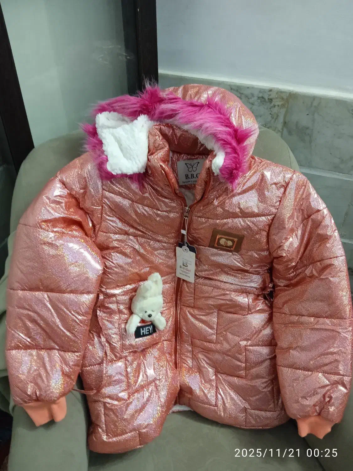 کاپشن دخترانه مناسب 6تا 8سال|کفش و لباس بچه|باقرشهر, |دیوار