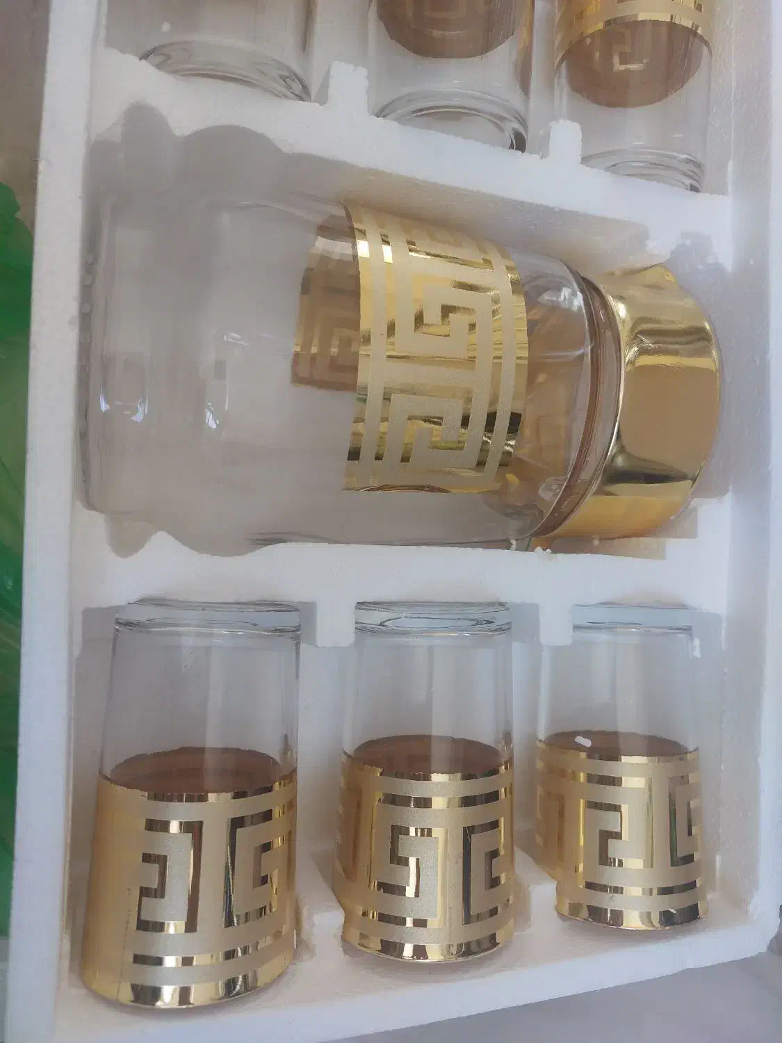 پارچ ولیوان طلایی|ظروف سرو و پذیرایی|قم, کیوانفر|دیوار