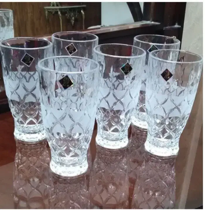 دو دست لیوان بلند کریستال|ظروف سرو و پذیرایی|بندر کنگان, |دیوار