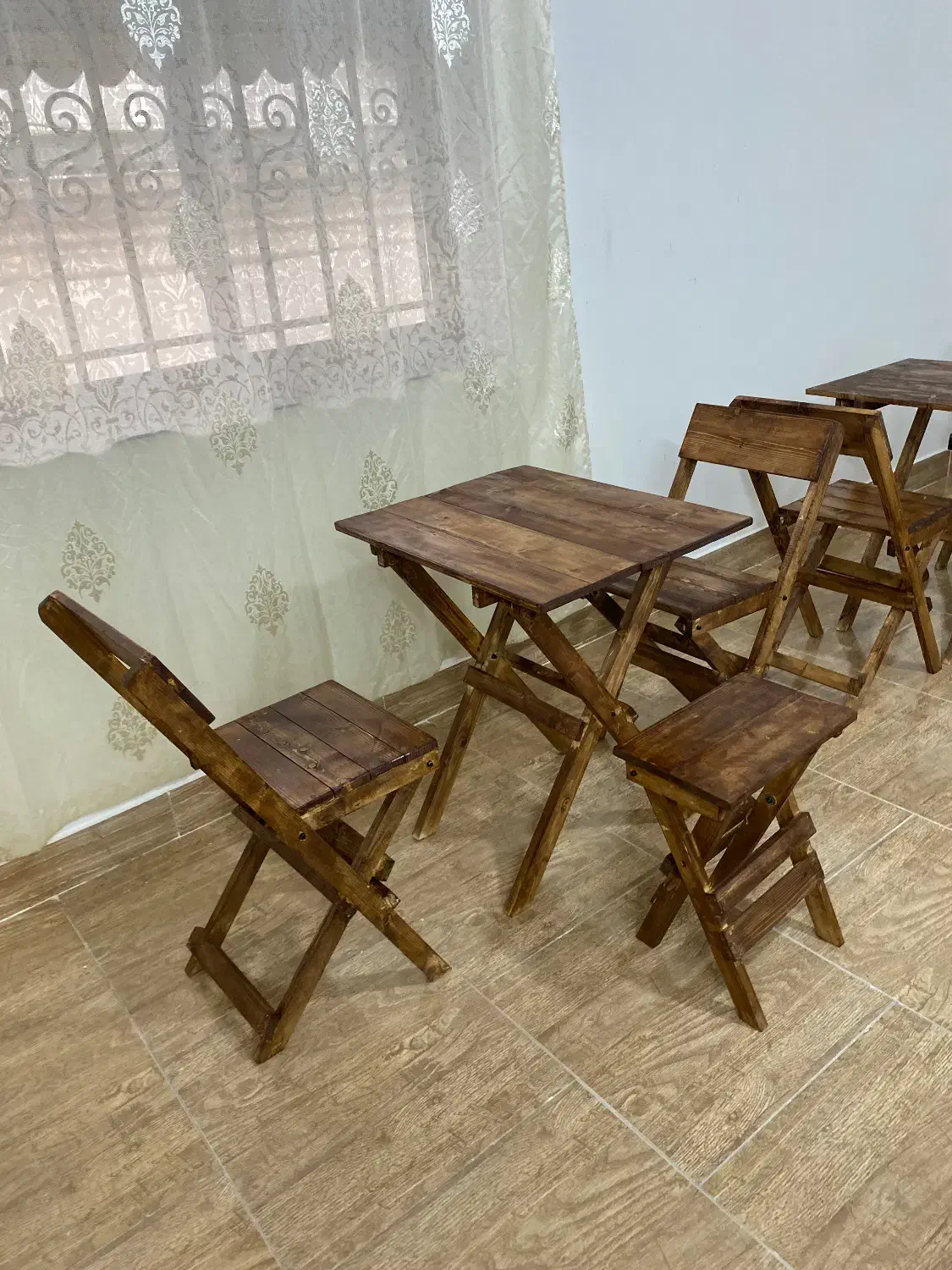 میزو صندلی تاشو نیمکت تاشو چوب نراد|میز و صندلی غذاخوری|بابل, |دیوار