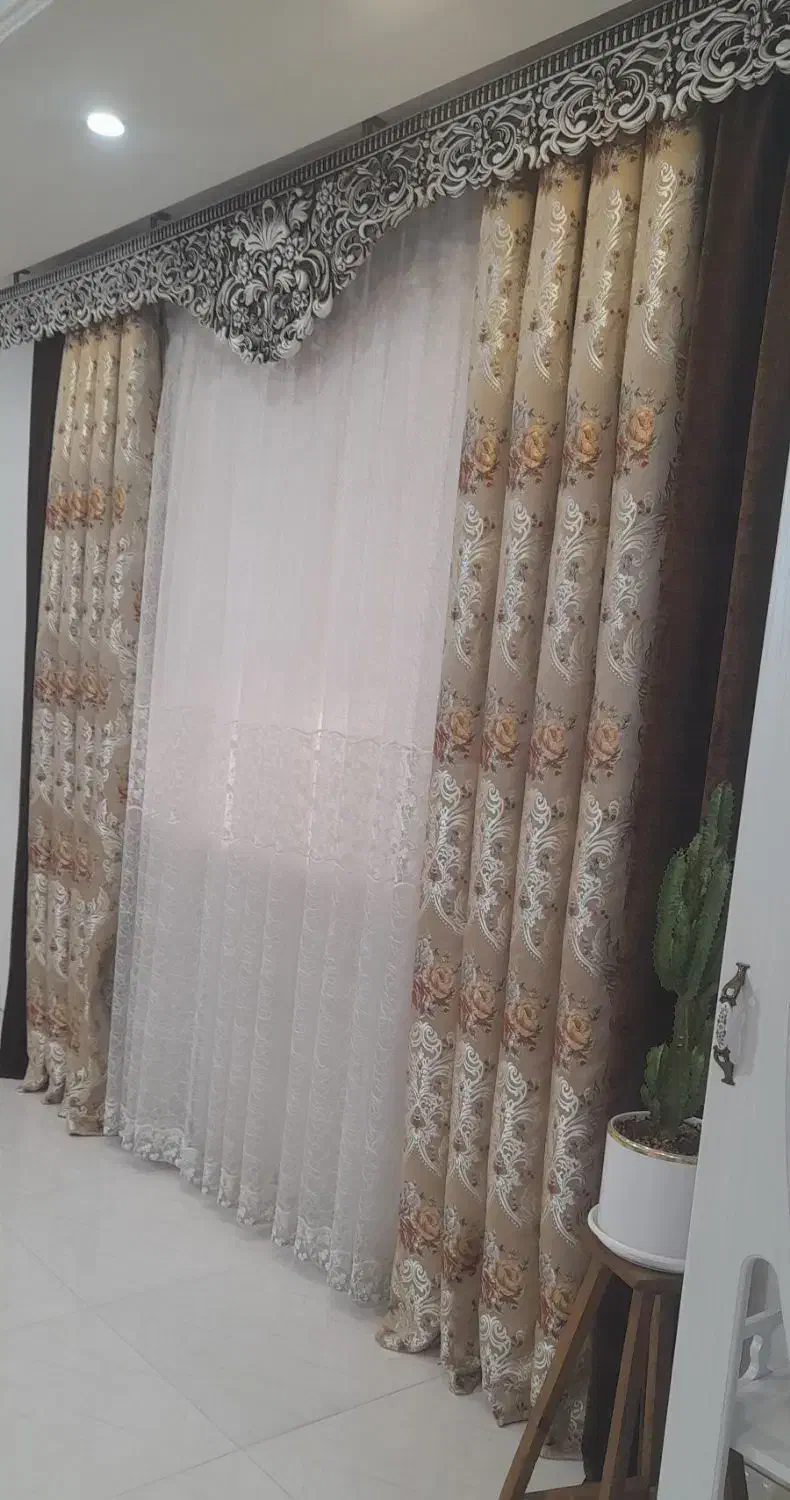 پرده سالن پزیرایی|پرده، رانر، رومیزی|رباط‌کریم, شهرک صنعتی صباشهر|دیوار