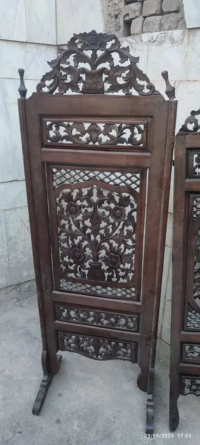 2دست پارتیشن قاجاری عتیقه موزه ای|کلکسیون اشیاء عتیقه|آباده, |دیوار