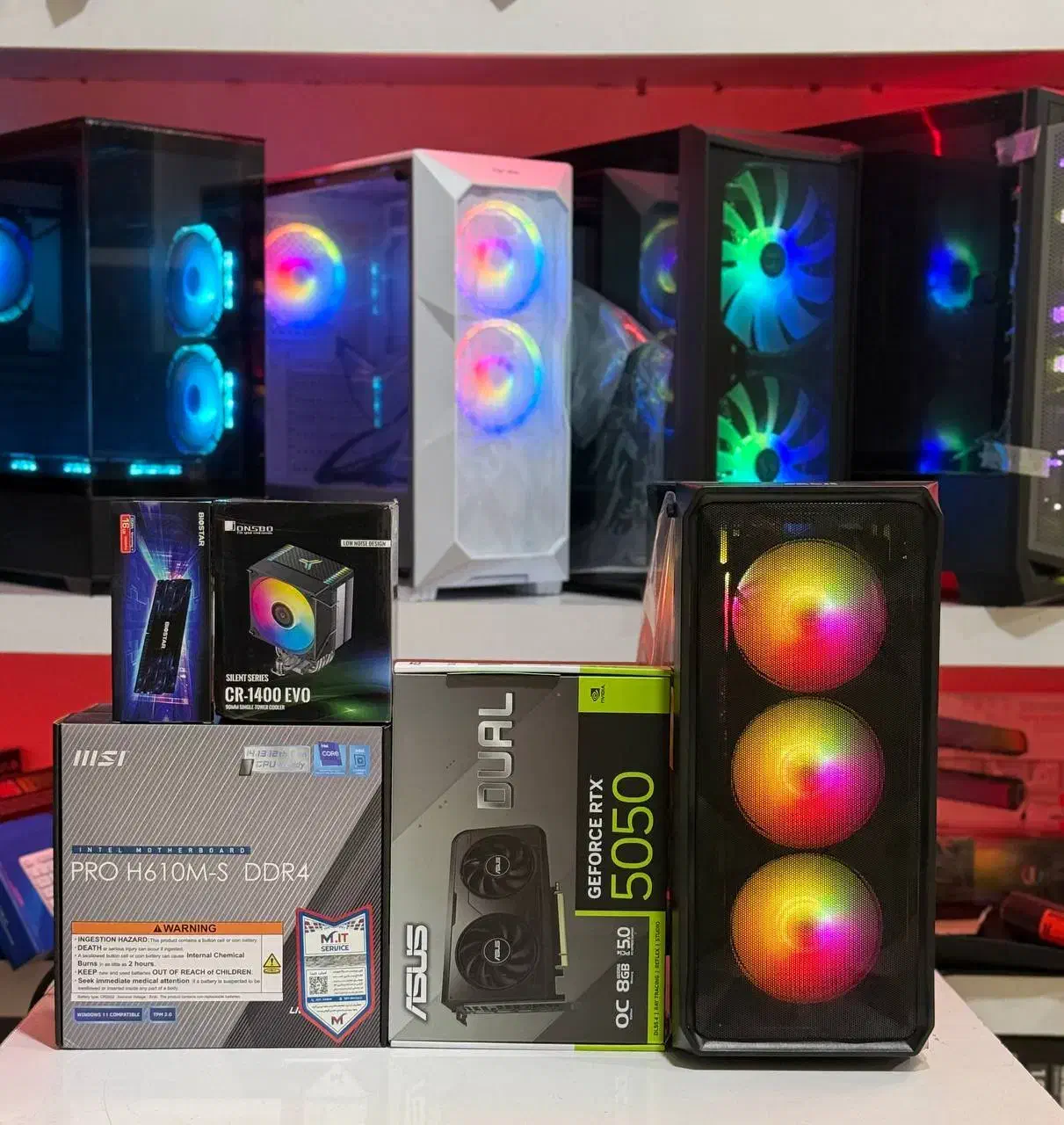 کیس گیمینگ رندرینگ RTX 5050 +I512400Fفول آکبند|رایانه رومیزی|مشهد, آبکوه|دیوار