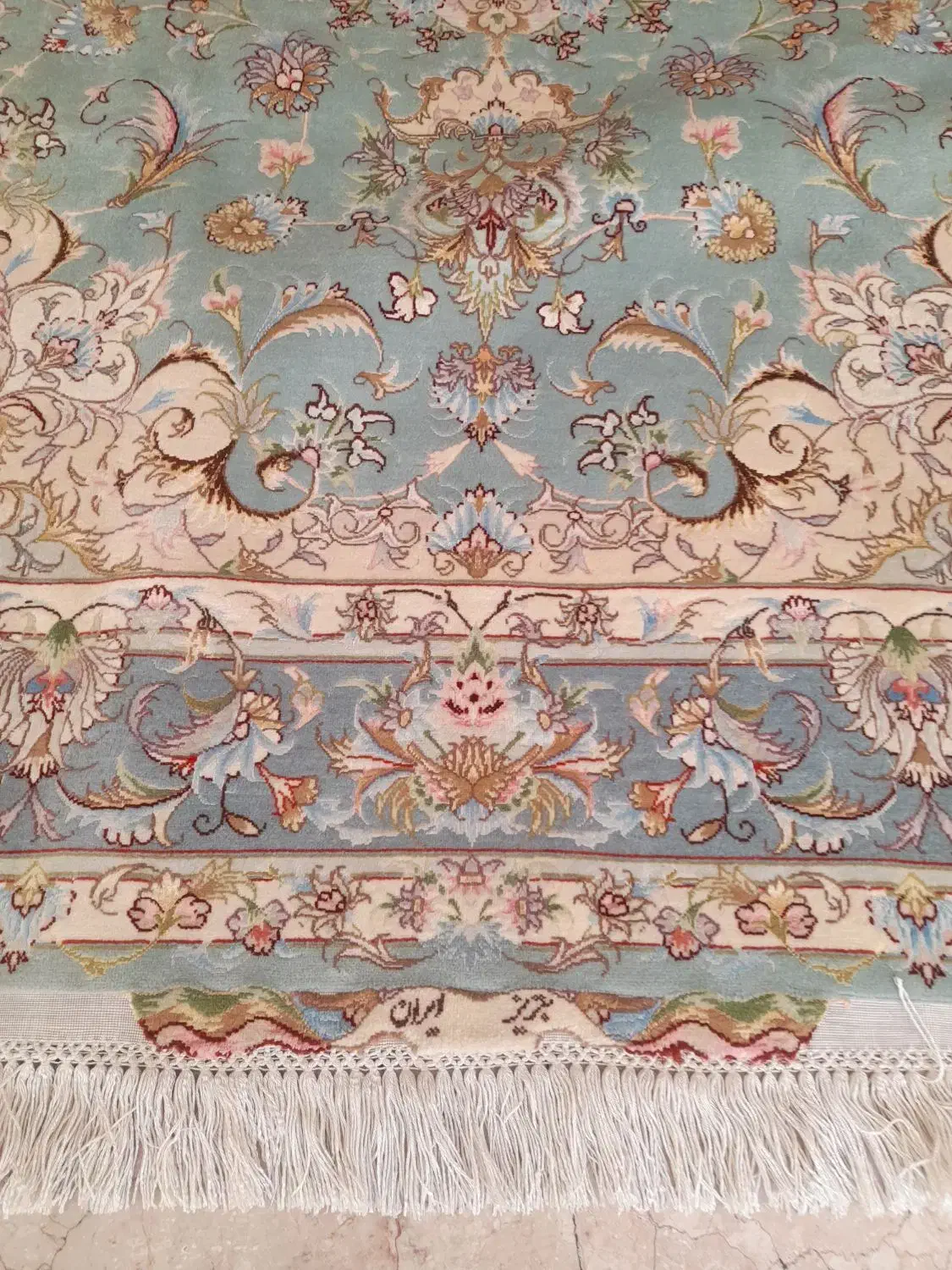 فرش چله ابریشم رنگ درباری|فرش|تهران, بنی‌هاشم|دیوار