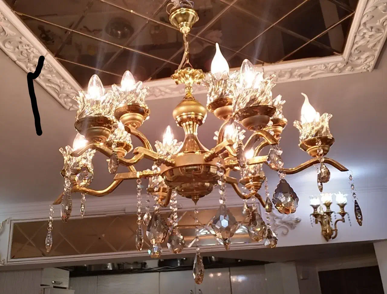 تعدادی لوستر برنجی ابطلا دسته دوم در حد نو|لوستر و چراغ آویز|مشهد, الهیه|دیوار