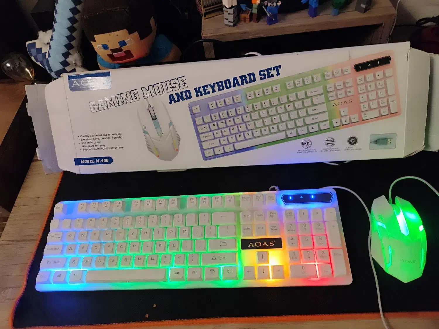 کیبورد گیمینگ rainbow مخصوص گیم|قطعات و لوازم جانبی رایانه|کیش, |دیوار