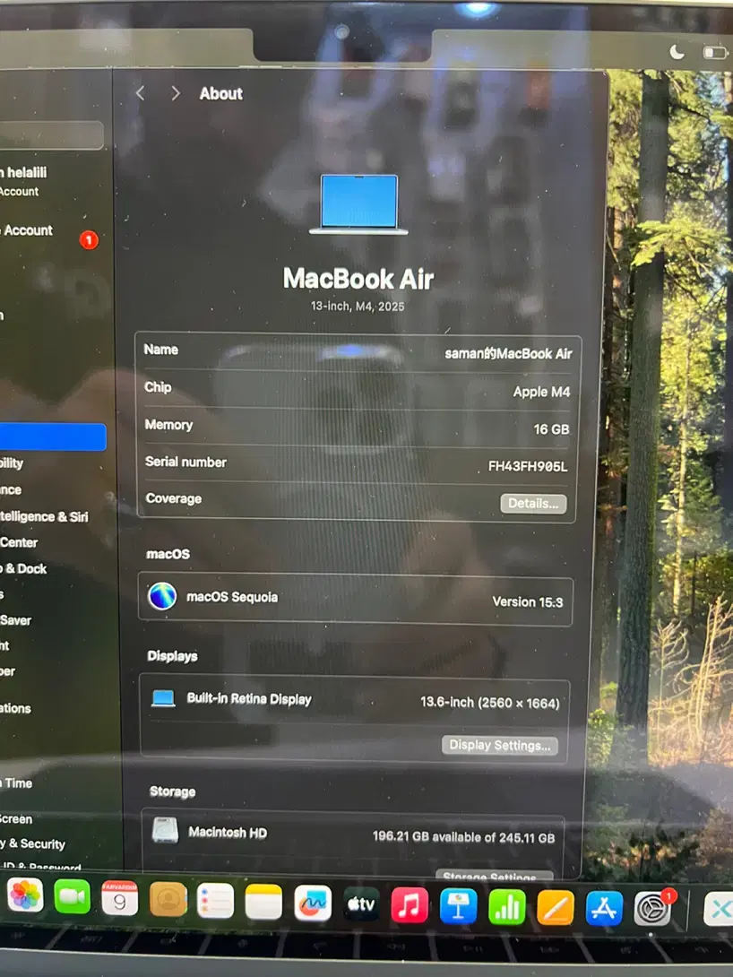 macbook air M4 256g 16G ram|رایانه همراه|مشهد, عامل|دیوار