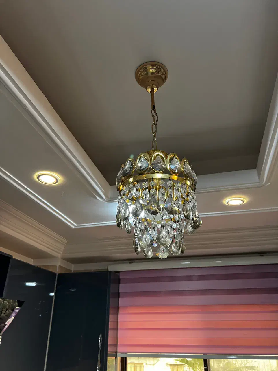 دوعدد لوستر برنجی اصل|لوستر و چراغ آویز|قائم‌شهر, |دیوار