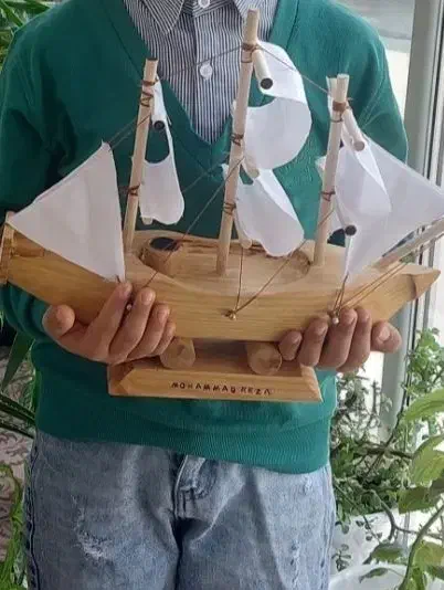 کشتی دست ساز با بهترین چوب|مجسمه، تندیس، ماکت|ابهر, |دیوار