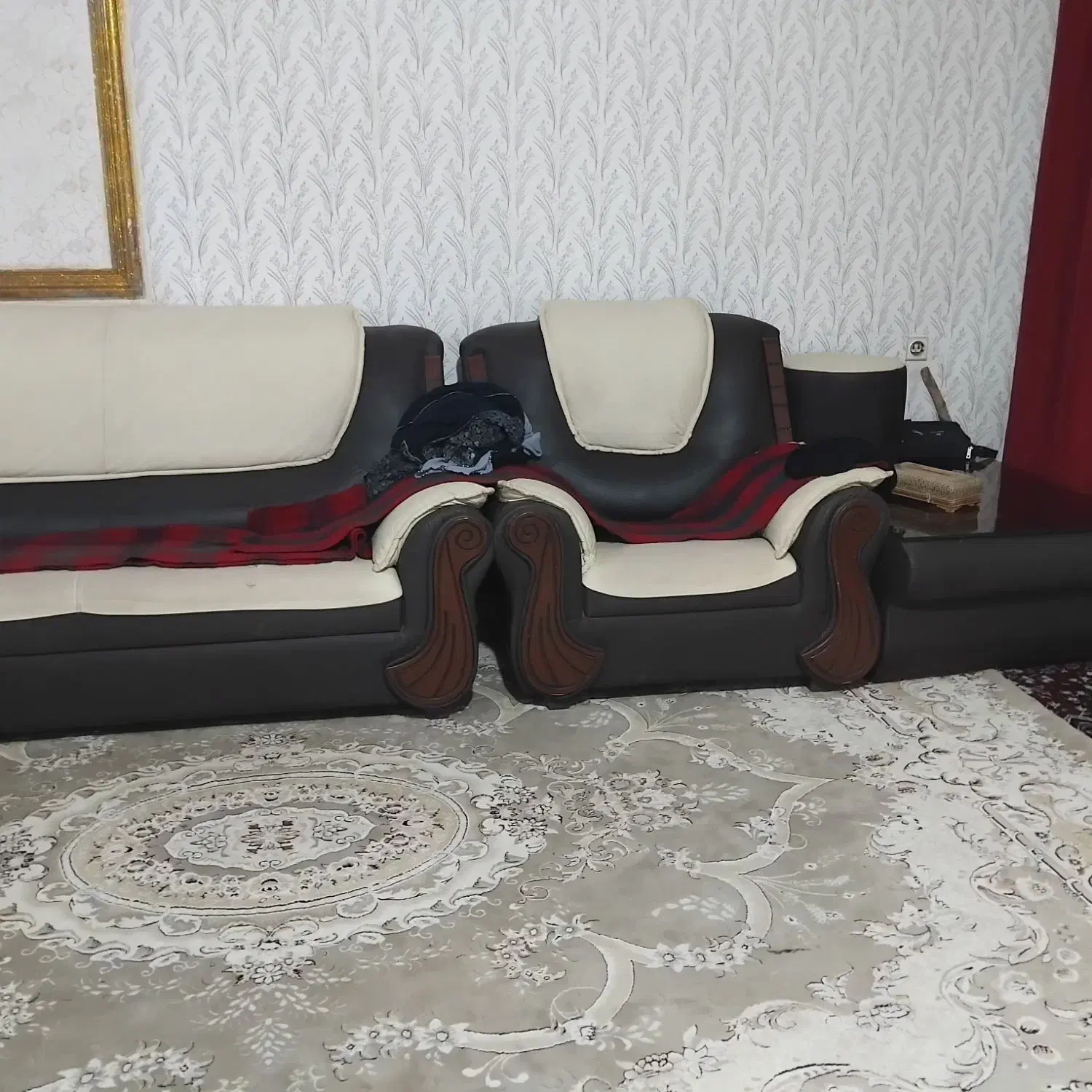 مبل چرم براباغ یاارایشگاه|مبلمان خانگی و میز عسلی|کوهدشت, |دیوار