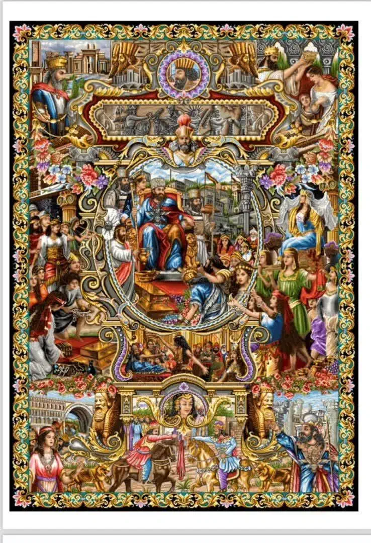 نقشه و مصالح بافت اورجینال سلاطین جدید|فرش|کرمانشاه, |دیوار