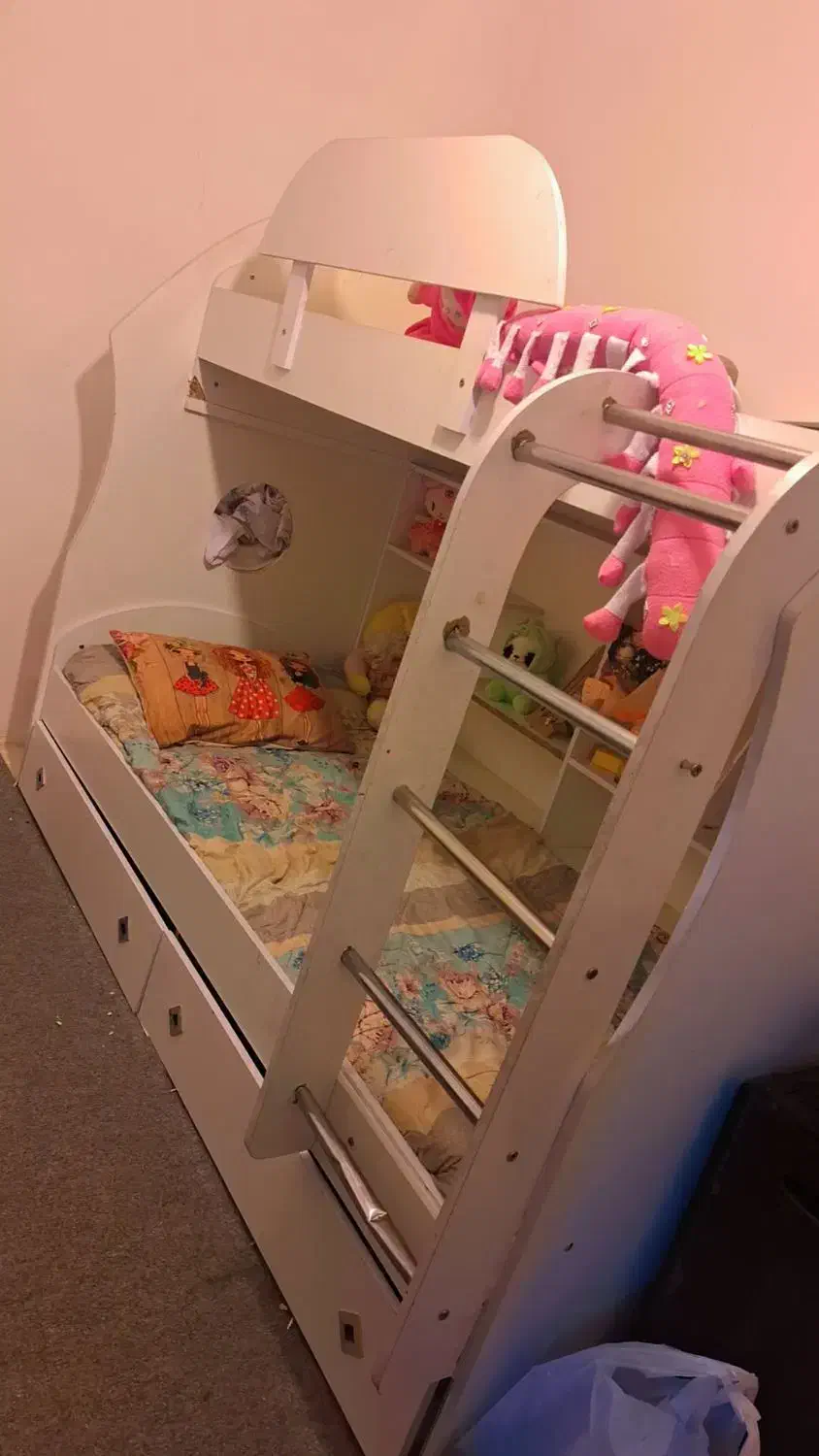 تختخواب دو طبقه فروش فوری|تخت و سرویس خواب|مشهد, چاهشک|دیوار