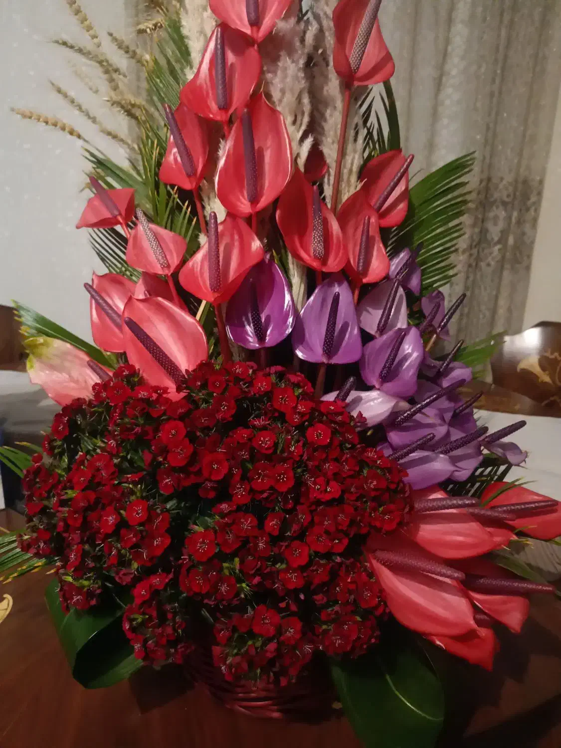 سبد گل طبیعی|گل و گیاه طبیعی|پاکدشت, پاکدشت (مامازند)|دیوار