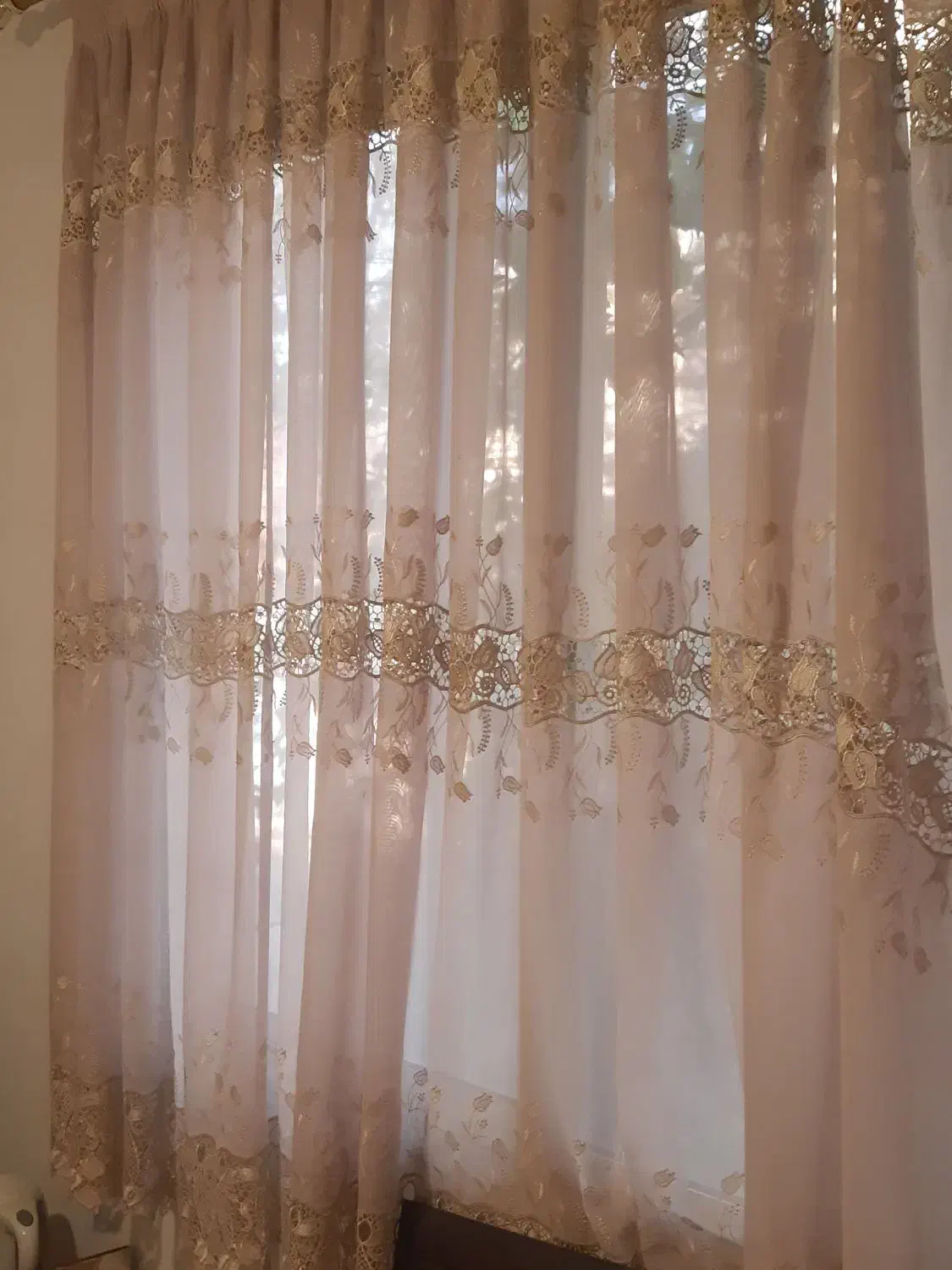 پرده تور نسکافه ای|پرده، رانر، رومیزی|مشهد, سناباد|دیوار