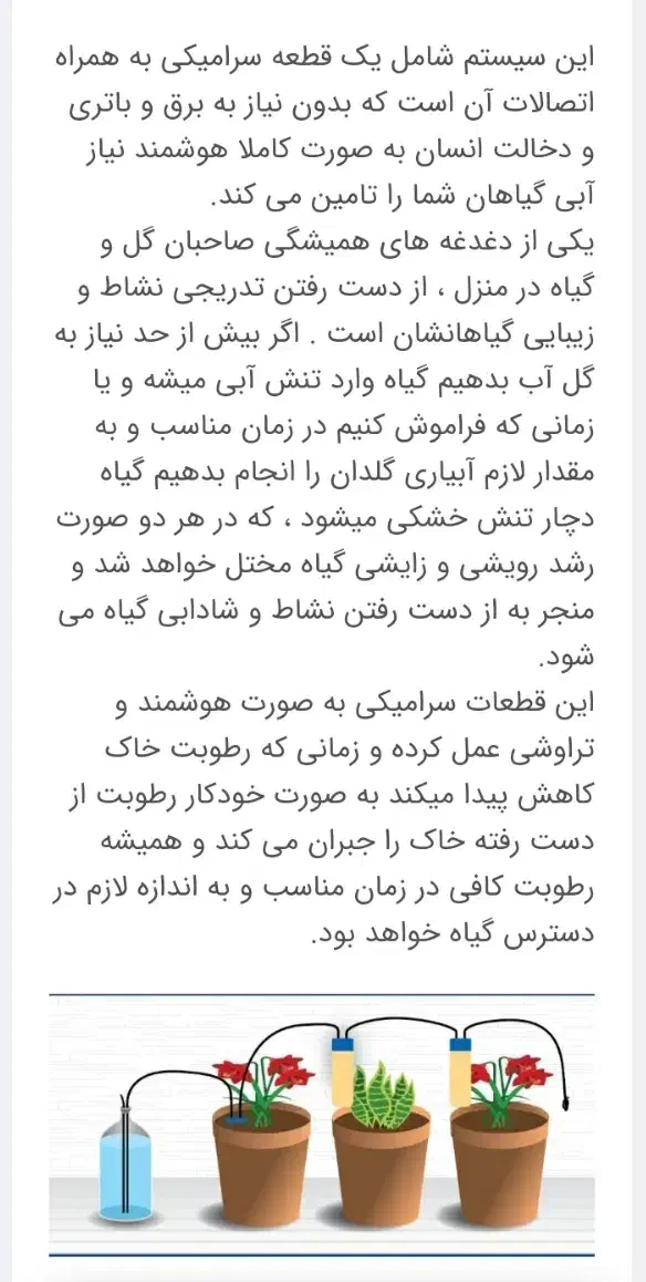 آبخوان سرامیکی (آبیاری هوشمند)|گل و گیاه طبیعی|بیرجند, |دیوار