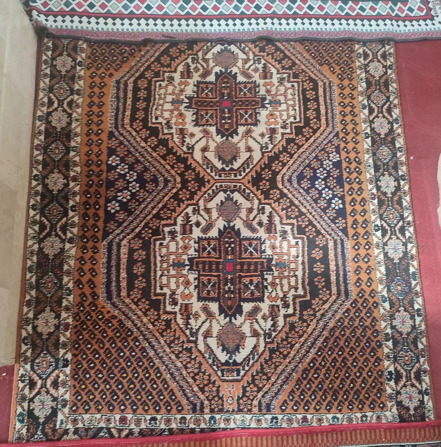 قالیچه دستباف قدیمی|فرش|رفسنجان, |دیوار