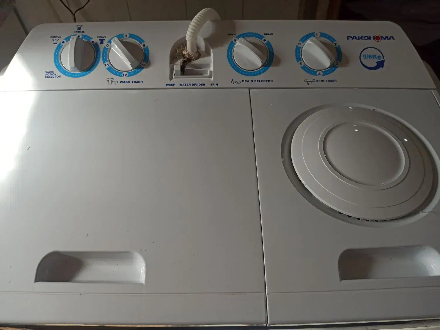فروش لباسشویی دوقلو پاکشوما در حد نو|ماشین لباسشویی و خشککن لباس|شهرکرد, |دیوار