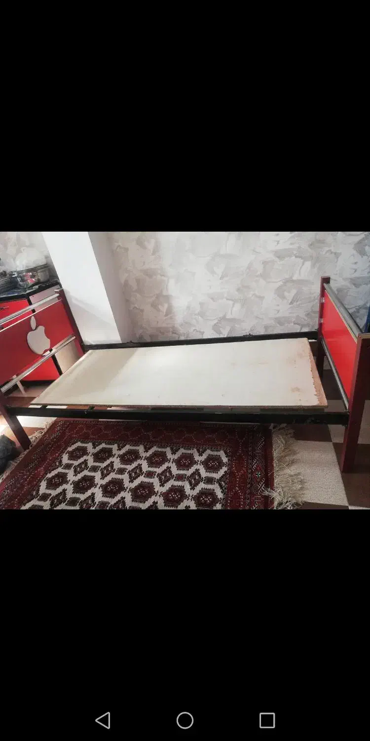 تخت کار کرده ی فلزی کودک و نوجوان|تخت و سرویس خواب|گنبد کاووس, |دیوار